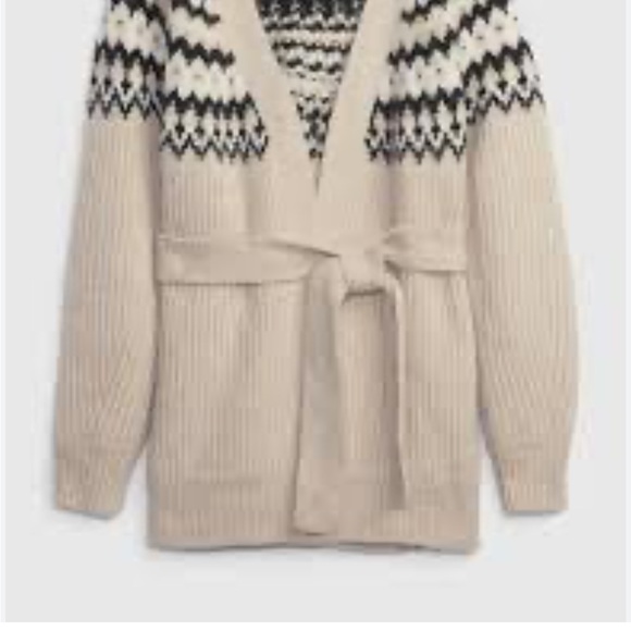 GAP Sweaters - GAP Cream and Black Patterned Cardigan size medium